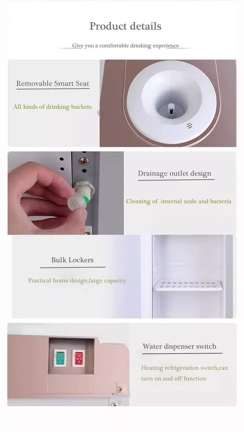 Heating Power 550W Bottom Load Water Dispenser angle view